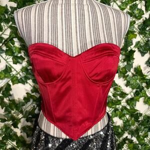 New forever21 red corset top